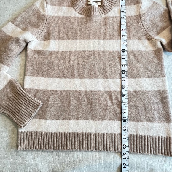 Cynthia Rowley Cashmere Merino Wool Wide Strip Blend Long Sleeve Knit Sweater - Picture 9 of 15